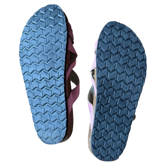 Cliffs White Mountain Women's Pink‎ Braided Footbed Sandals Size 8W Comfort - Picture 6 of 7